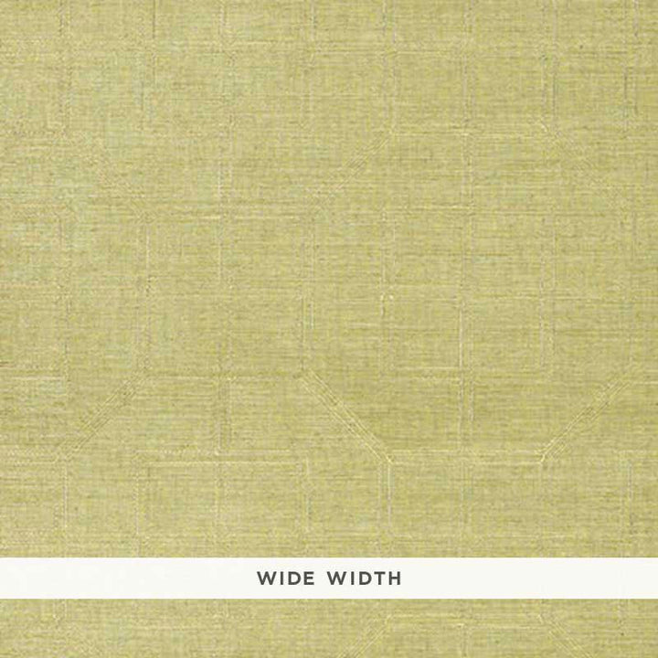 Linyi Embroidered Fret Sisal Celery 5003551 by Schumacher Wallpaper Atelier 17.12" - Fabric Carolina -