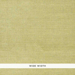 Linyi Embroidered Fret Sisal Celery 5003551 by Schumacher Wallpaper