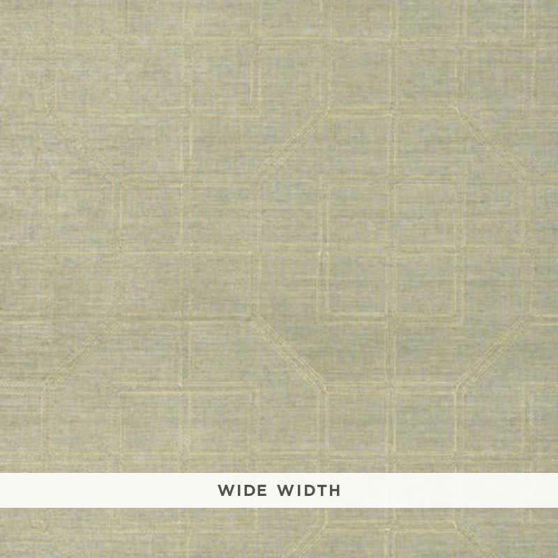 Linyi Embroidered Fret Sisal Mist 5003552 by Schumacher Wallpaper Atelier 17.12" - Fabric Carolina -