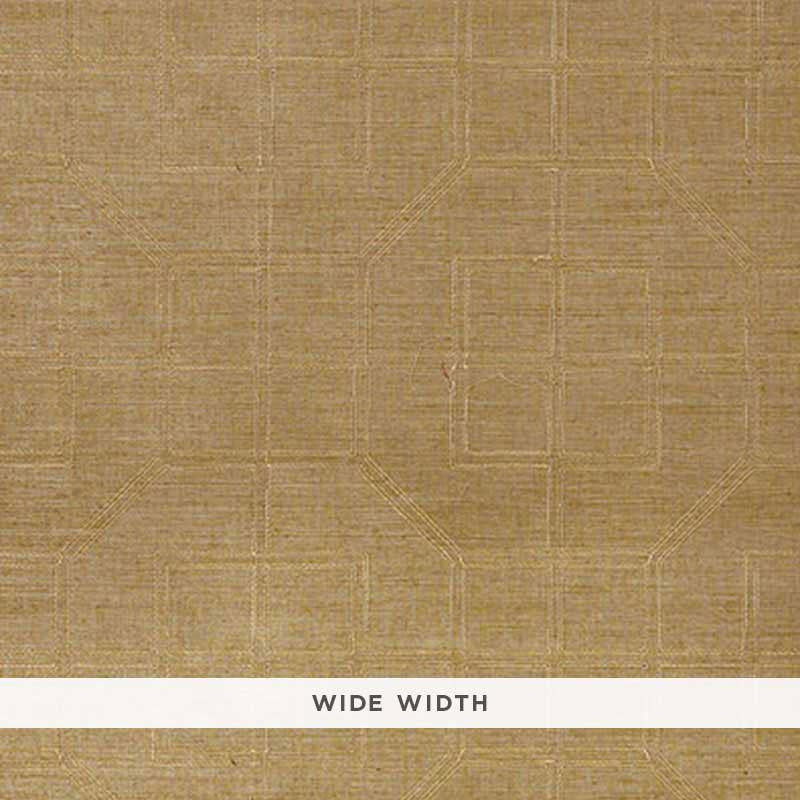 Linyi Embroidered Fret Sisal Linen 5003553 by Schumacher Wallpaper Atelier 17.12" - Fabric Carolina -