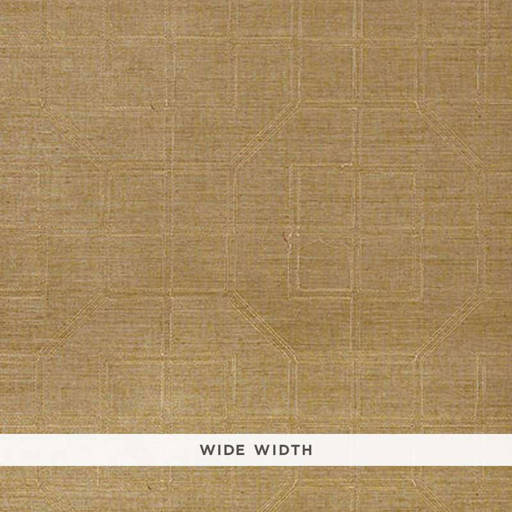 Linyi Embroidered Fret Sisal Linen 5003553 by Schumacher Wallpaper Atelier 17.12" - Fabric Carolina -