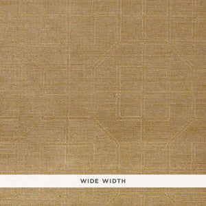 Linyi Embroidered Fret Sisal Linen 5003553 by Schumacher Wallpaper
