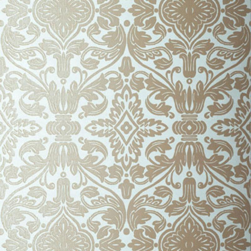 Varenna Damask Robin'S Egg 5003602 by Schumacher Wallpaper Palazzo 13.5" - Fabric Carolina -