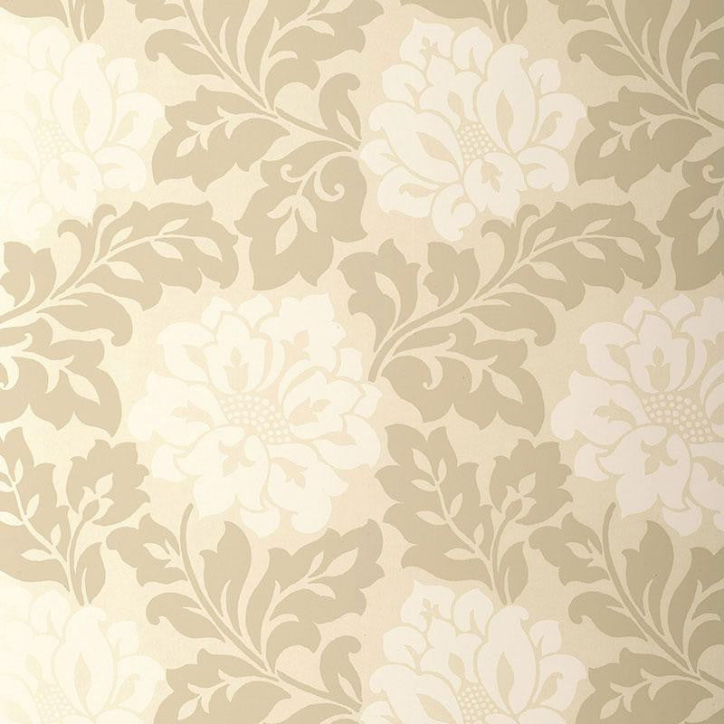 Saraceno Damask Topaz 5003633 by Schumacher Designer Wallpaper Palazzo 13.5" - Swanky Fabrics -