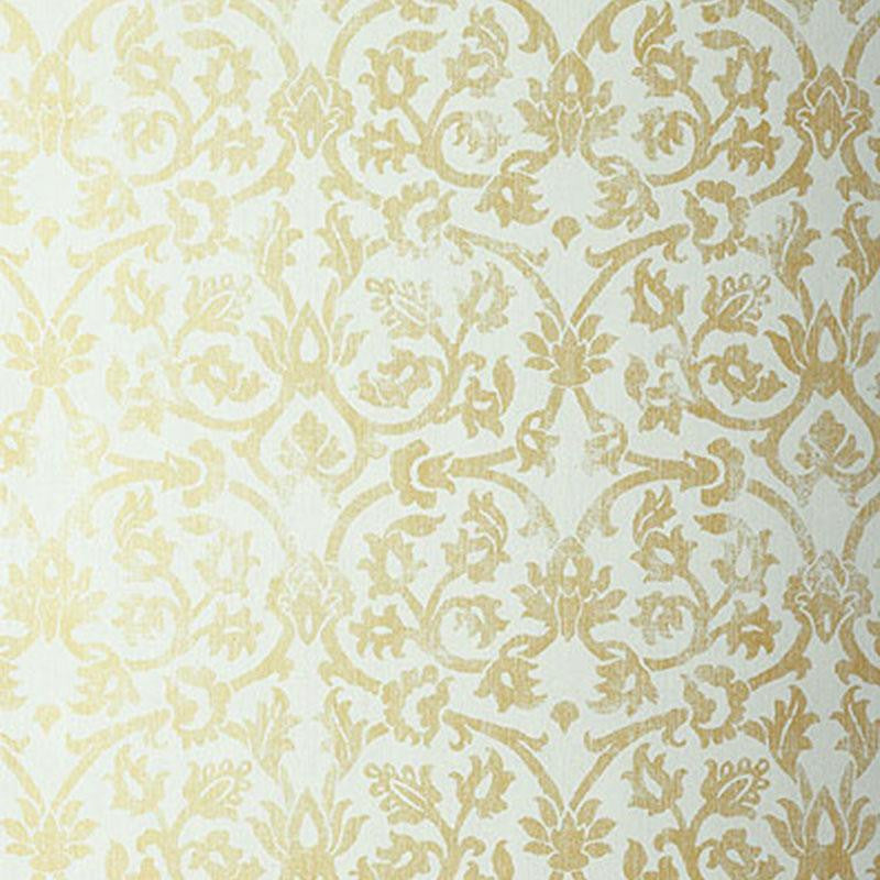 Pellaro Aqua 5003643 by Schumacher Wallpaper Palazzo 27.0" - Fabric Carolina -