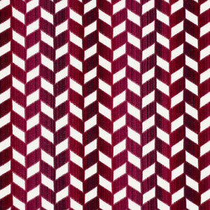 Chevron Stri Velvet Garnet 72812 by Schumacher Fabric