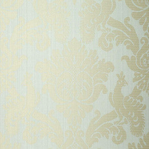 Valette Strie Damask Robin'S Egg 5003662 by Schumacher Wallpaper