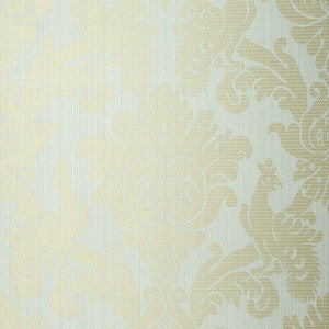 Valette Strie Damask Robin'S Egg 5003662 by Schumacher Wallpaper