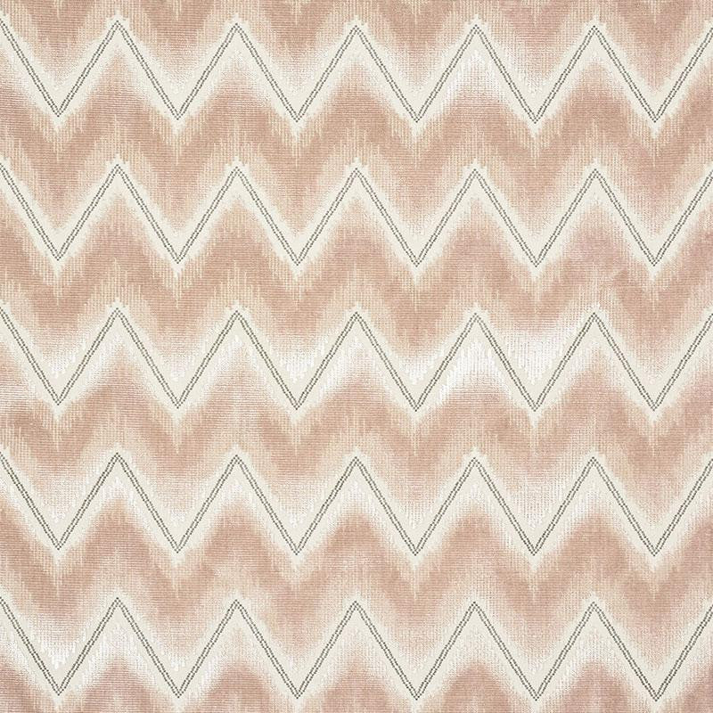 Chevron Velvet Blush 72840 by Schumacher Fabric Cut & Patterned Velvets 3.38" - Fabric Carolina -