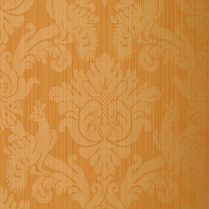 Valette Strie Damask Terracotta 5003663 by Schumacher Wallpaper Palazzo 10.25" - Fabric Carolina -