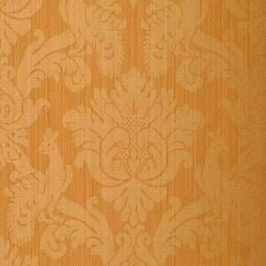 Valette Strie Damask Terracotta 5003663 by Schumacher Wallpaper