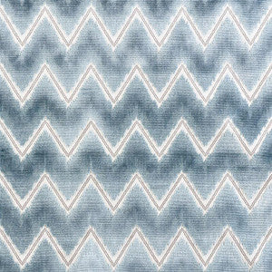 Chevron Velvet Mineral 72842 by Schumacher Fabric