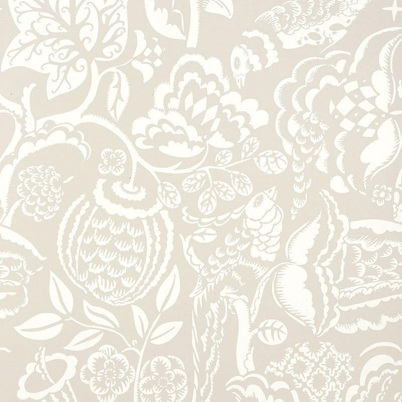 Uccello Stone 5003712 by Schumacher Wallpaper Palazzo 27.0" - Fabric Carolina -
