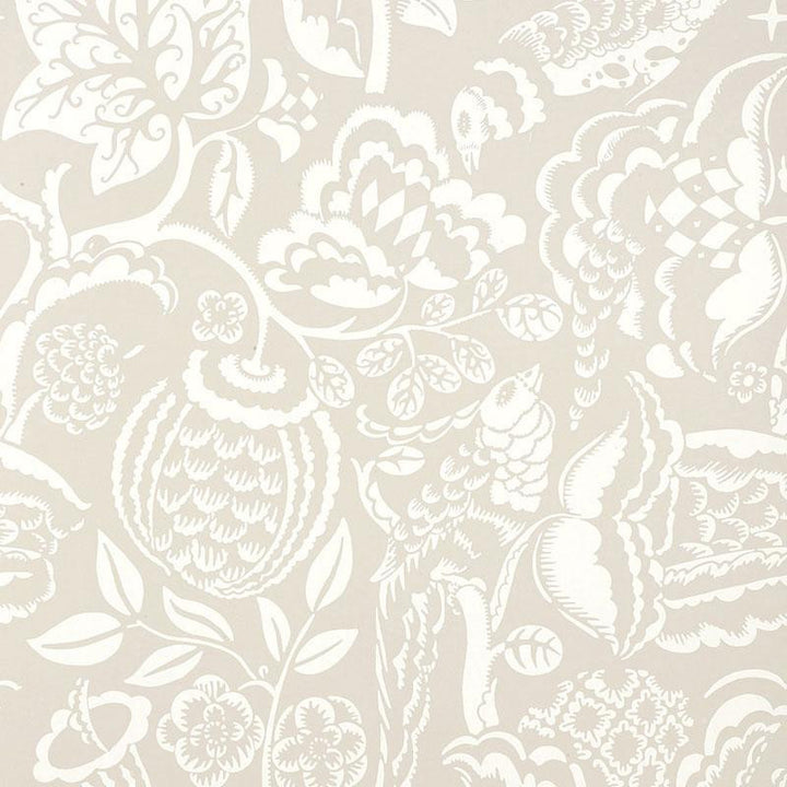 Uccello Stone 5003712 by Schumacher Wallpaper Palazzo 27.0" - Fabric Carolina -