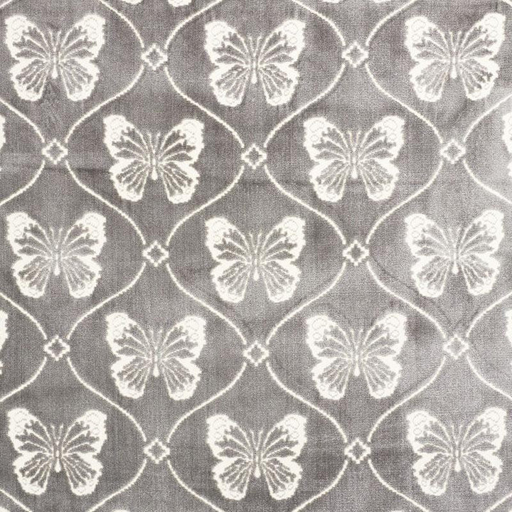 Papillon Velvet Pewter 72961 by Schumacher Fabric Cut & Patterned Velvets 9.0" - Fabric Carolina -