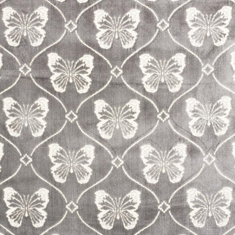 Papillon Velvet Pewter 72961 by Schumacher Designer Fabric Cut & Patterned Velvets 9.0" - Swanky Fabrics -