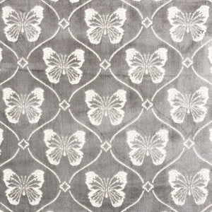 Papillon Velvet Pewter 72961 by Schumacher Fabric