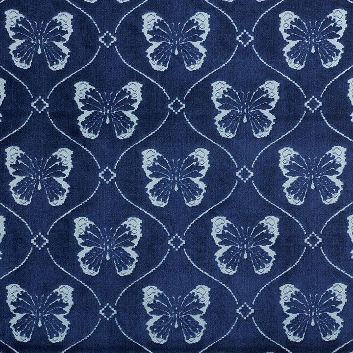 Papillon Velvet Sapphire 72962 by Schumacher Designer Fabric Cut & Patterned Velvets 9.0" - Swanky Fabrics -