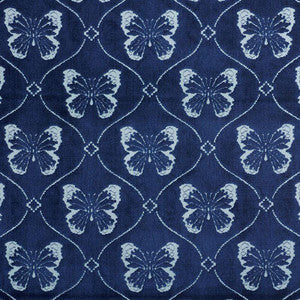 Papillon Velvet Sapphire 72962 by Schumacher Fabric
