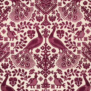 Pavone Velvet Garnet 72972 by Schumacher Fabric