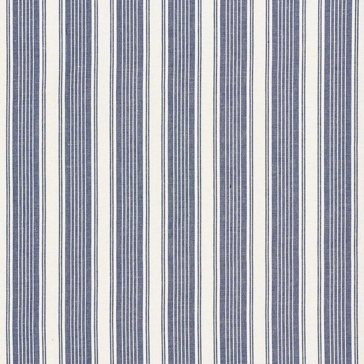 Ojai Stripe Indigo 73002 by Schumacher Designer Fabric Mark D. Sikes 2.75" - Swanky Fabrics -