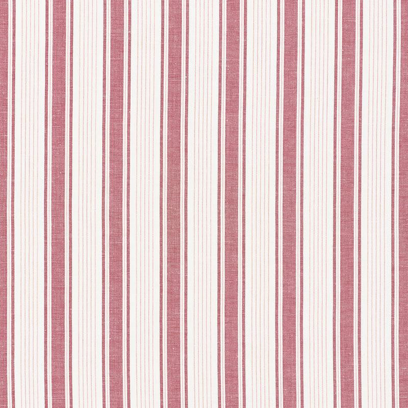 Ojai Stripe Red 73004 by Schumacher Designer Fabric Mark D. Sikes 2.75" - Swanky Fabrics -