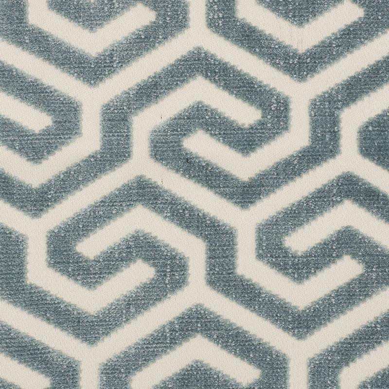 Ming Fret Velvet Mineral 73100 by Schumacher Fabric Cut & Patterned Velvets 3.75" - Fabric Carolina -