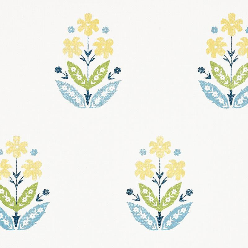 Floweret Paperweave Summer 5008920 by Schumacher Wallpaper Textural Appeal 17.0" - Fabric Carolina -