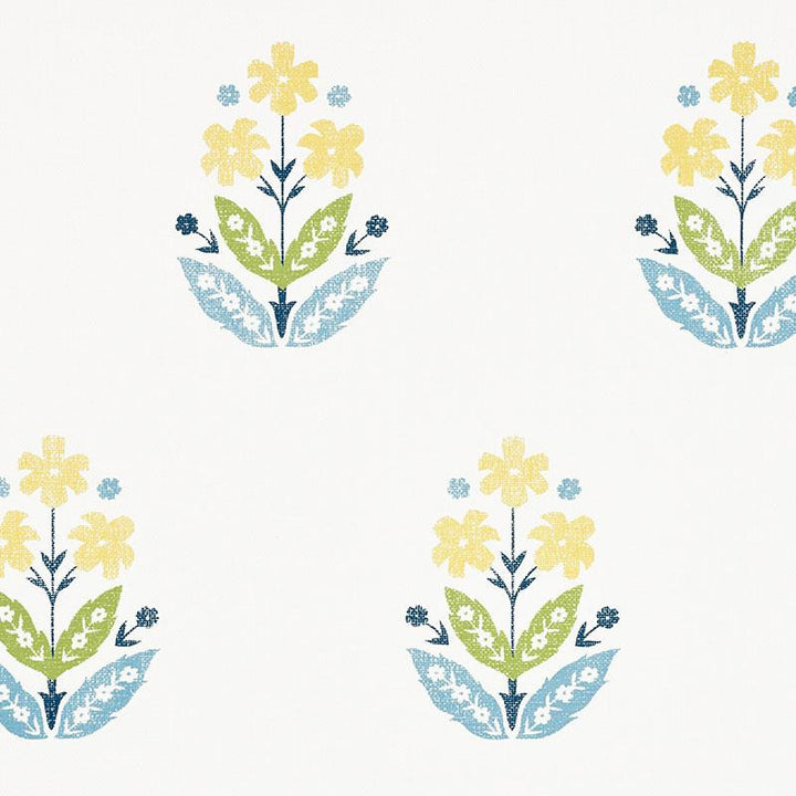 Floweret Paperweave Summer 5008920 by Schumacher Wallpaper Textural Appeal 17.0" - Fabric Carolina -