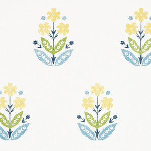 Floweret Paperweave Summer 5008920 by Schumacher Wallpaper