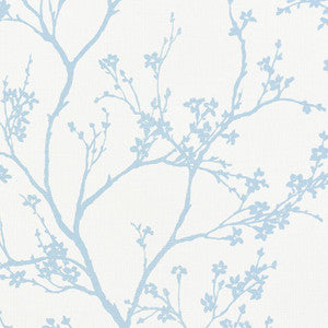 Twiggy Paperweave Sky 5008940 by Schumacher Wallpaper