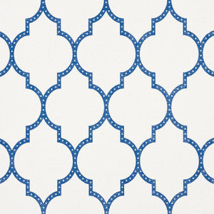 Algiers Paperweave Blue 5009011 by Schumacher Wallpaper
