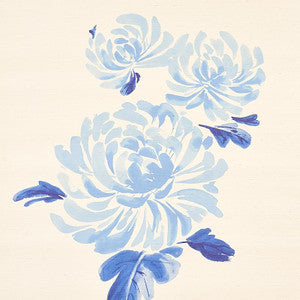 Hana Sisal Blue 5009042 by Schumacher Wallpaper