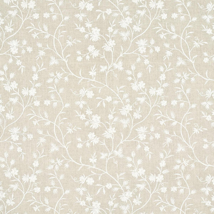 Wildflower Embroidery Linen 67190 by Schumacher Fabric Au Naturel 16.75" - Fabric Carolina -