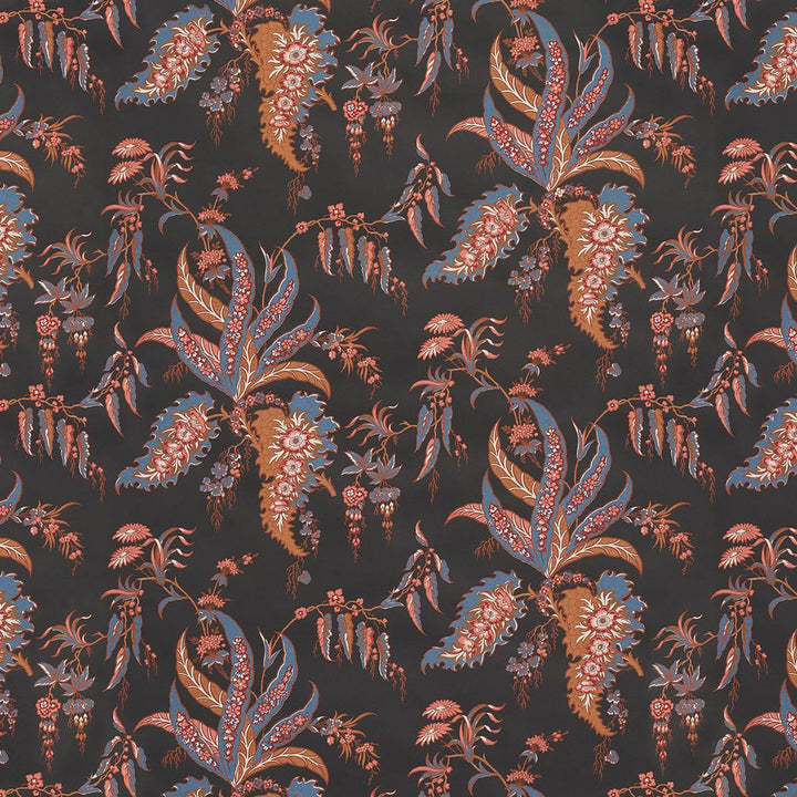 Apolline Botanical Rouge & Noir 5015502 by Schumacher Wallpaper Le Max 27.0" - Fabric Carolina -