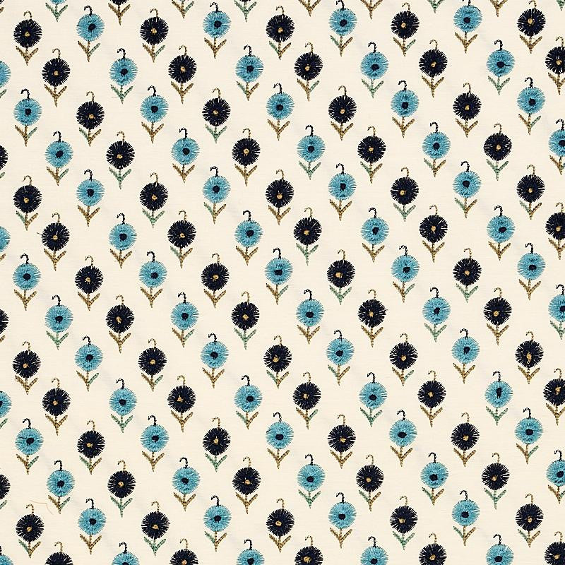 Avodica Embroidery Aegean 70210 by Schumacher Designer Fabric Contemporary Embroideries 17.0" - Swanky Fabrics -