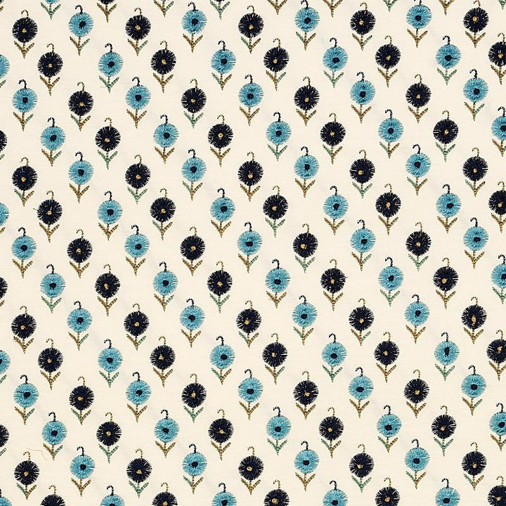 Avodica Embroidery Aegean 70210 by Schumacher Designer Fabric Contemporary Embroideries 17.0" - Swanky Fabrics -
