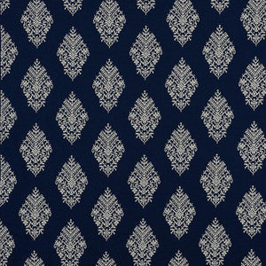 Zinda Embroidery Navy 70222 by Schumacher Fabric