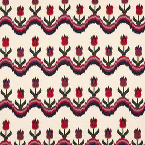 Tulip Flamestitch Embroidery Jewel 70270 by Schumacher Fabric