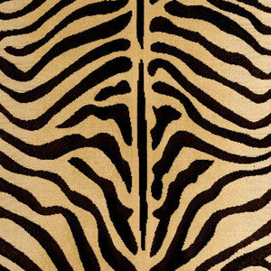 Ze'Bre Pingl Brown/Beige 43490 by Schumacher Fabric