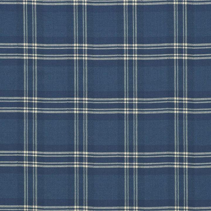 Check Rustique Atlantic Blue 50204 by Schumacher Fabric A Country Life 4.25" - Fabric Carolina -