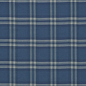 Check Rustique Atlantic Blue 50204 by Schumacher Fabric