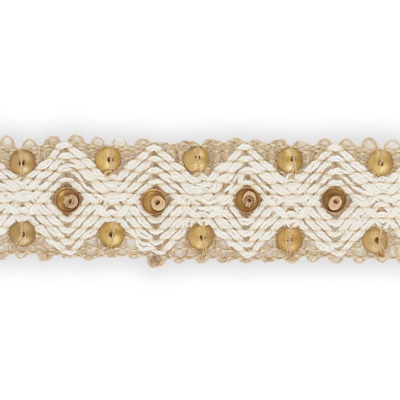 Colbert Tape Natural 70670 by Schumacher Designer Trim Couture Trims - Swanky Fabrics -