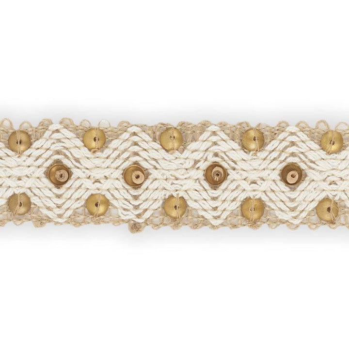 Colbert Tape Natural 70670 by Schumacher Designer Trim Couture Trims - Swanky Fabrics -