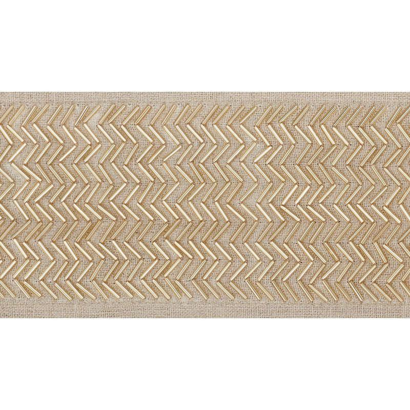 Hayworth Tape Pale Gold 70680 by Schumacher Trim Couture Trims - Fabric Carolina -