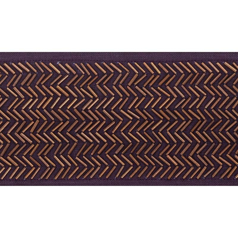 Hayworth Tape Aubergine 70682 by Schumacher Trim Couture Trims - Fabric Carolina -