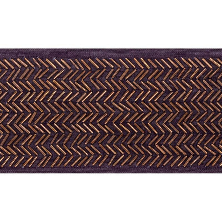 Hayworth Tape Aubergine 70682 by Schumacher Trim Couture Trims - Fabric Carolina -