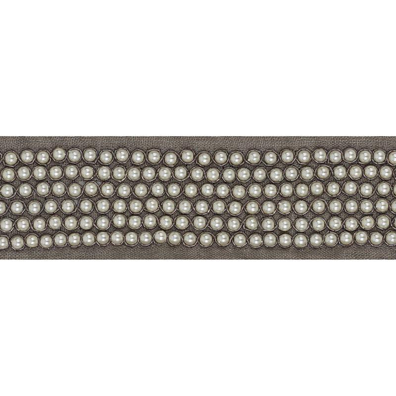 Garbo Tape Grey 70702 by Schumacher Designer Trim Couture Trims - Swanky Fabrics -