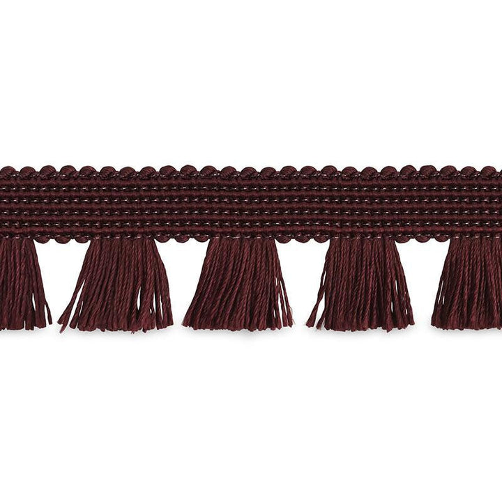 Bell Fringe Wine 70723 by Schumacher Designer Trim Couture Trims 1.0" - Swanky Fabrics -