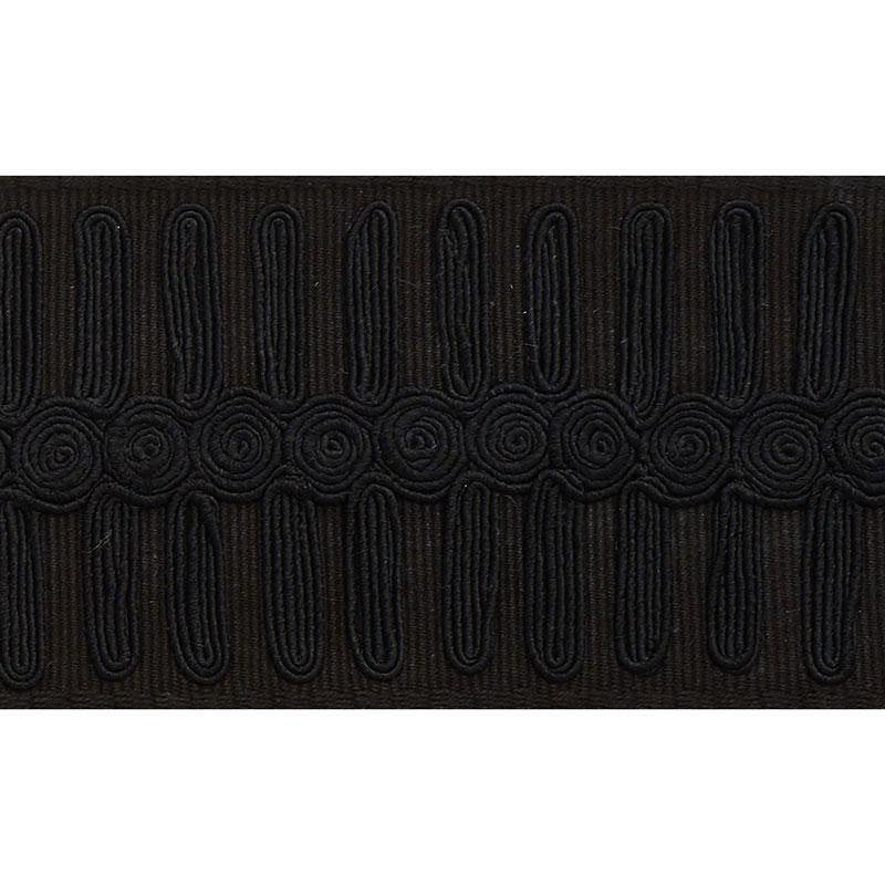 Castille Tape Black 70741 by Schumacher Trim Misterioso - Fabric Carolina -